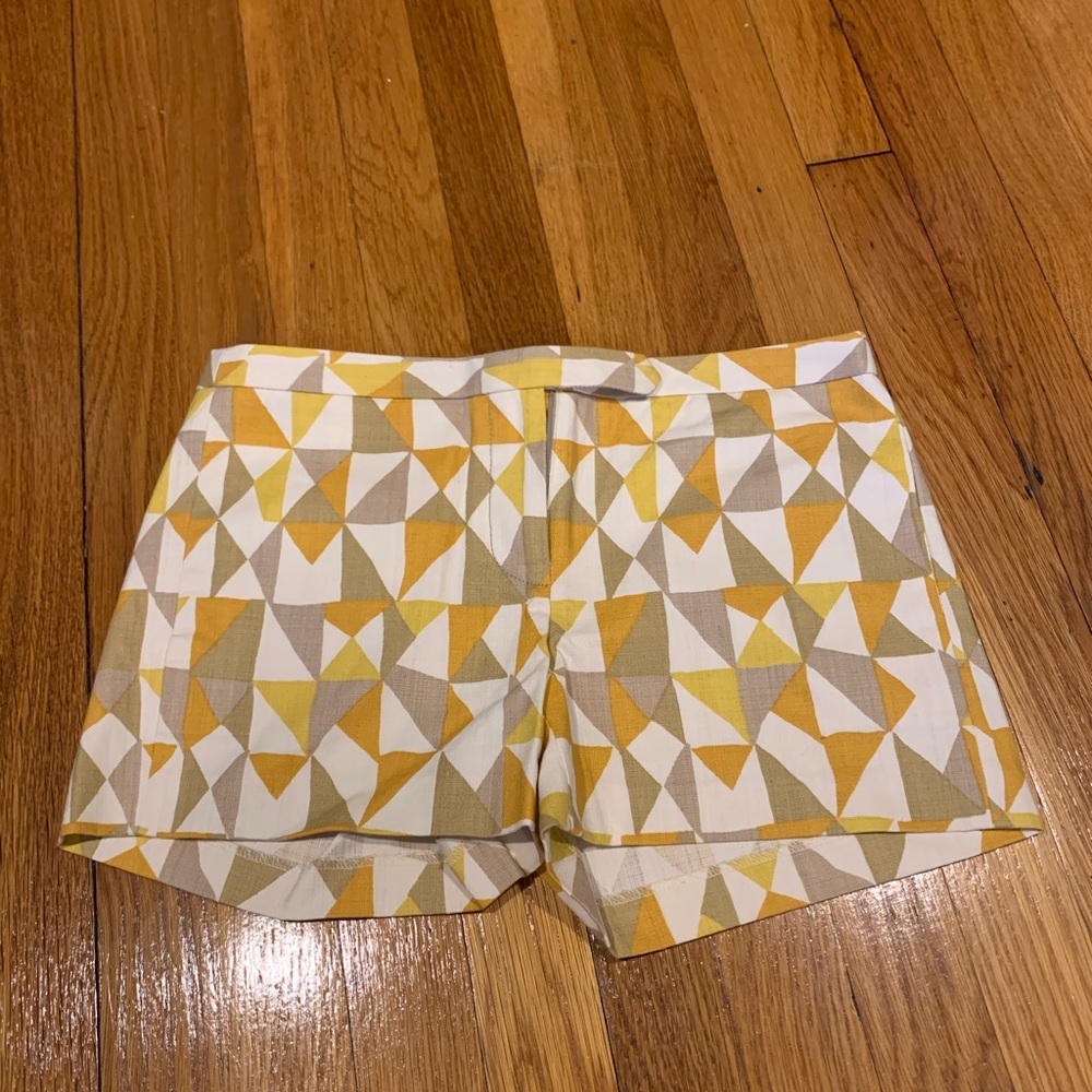 NWT jcrew cotton geometric print city fit shorts